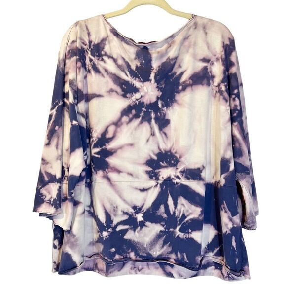 Fresh Produce Women's Purple Tie Dye Long Sleeve Art to Wear Top XL Bohemian - Picture 2 of 7